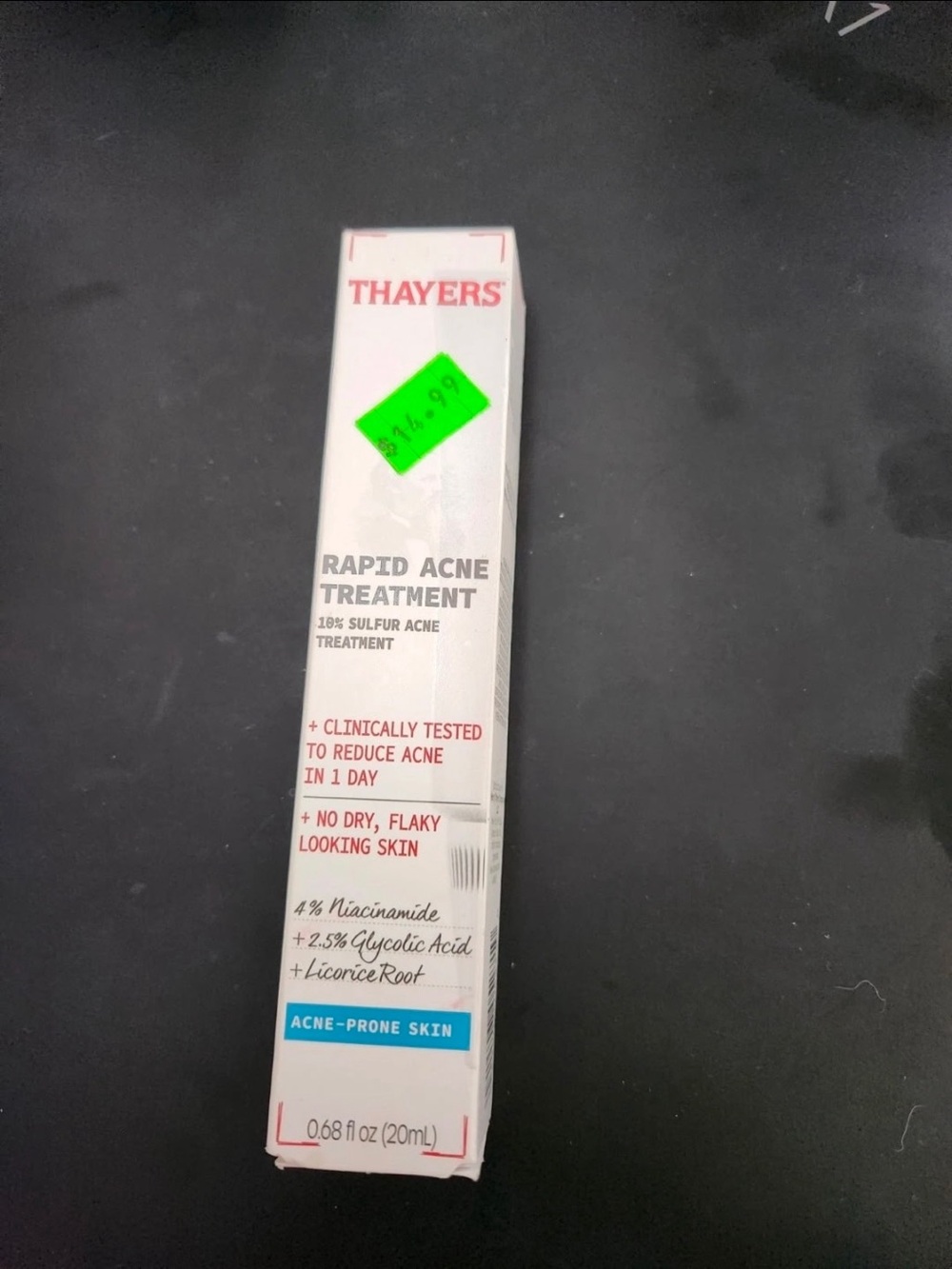Thayers Rapid Acne Treatment 10% Sulfur Acne Treatment 0.68 oz Exp. 11/26 SEALED